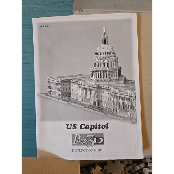 2005 Milton Bradley 3D United States US Capitol Jigsaw Puzzle Vintage Puzz 3D - Picture 4 of 10